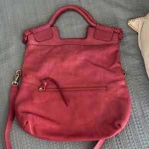 Foley & Corrina Elegant pink Leather Tote Bag